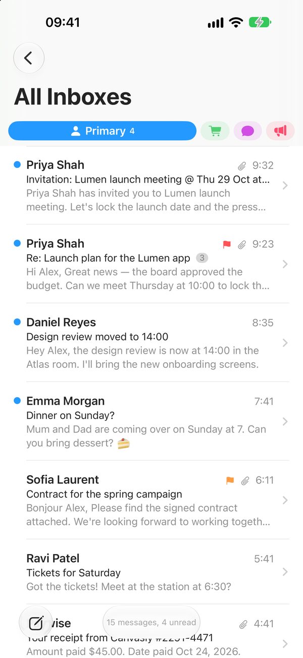 A conversation on iPhone